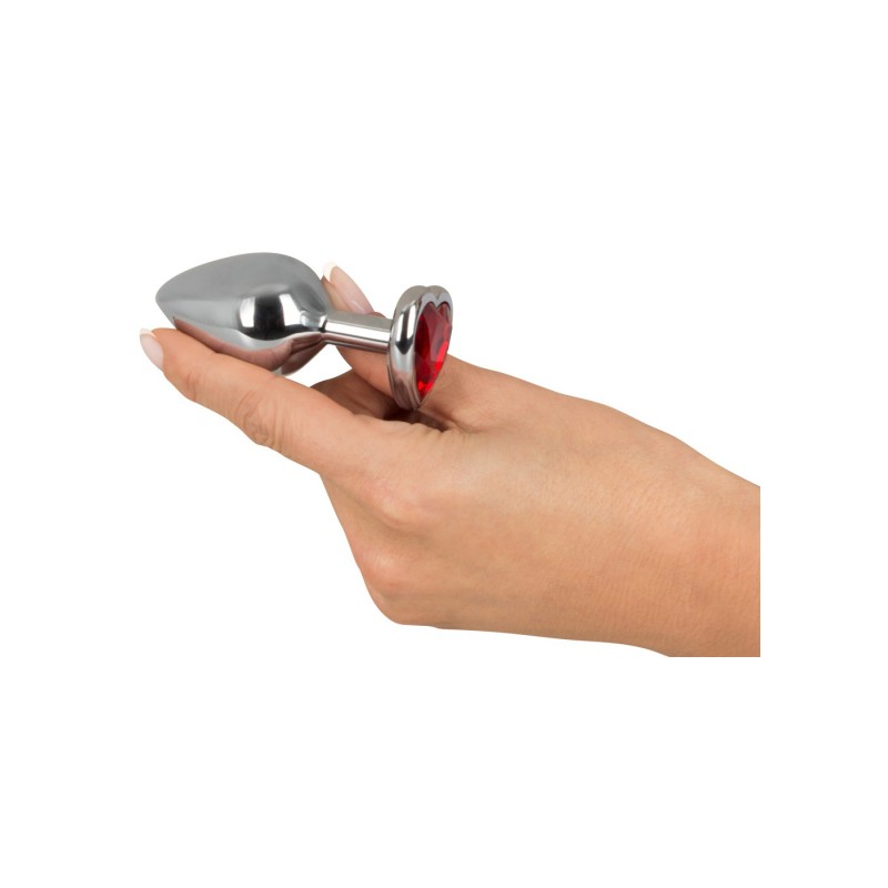 Ozdobny korek analny z sercem kryształek plug 8cm Ozdobny korek analny z sercem kryształek plug 8cm
