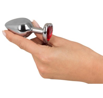 Ozdobny korek analny z sercem kryształek plug 8cm Ozdobny korek analny z sercem kryształek plug 8cm
