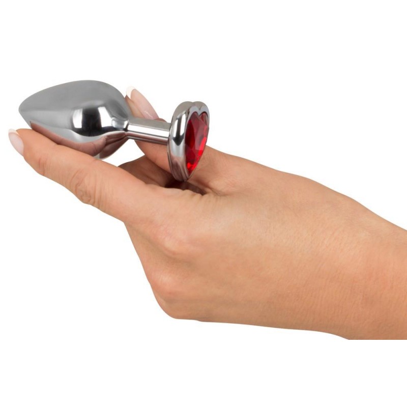 Ozdobny korek analny z sercem kryształek plug 8cm Ozdobny korek analny z sercem kryształek plug 8cm