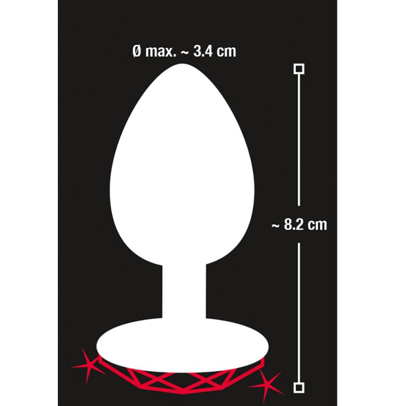 Ozdobny korek analny z sercem kryształek plug 8cm Ozdobny korek analny z sercem kryształek plug 8cm