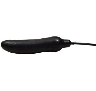 Nadmuchiwane czarne dildo penis z lateksu 25 cm