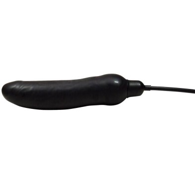 Nadmuchiwane czarne dildo penis z lateksu 25 cm