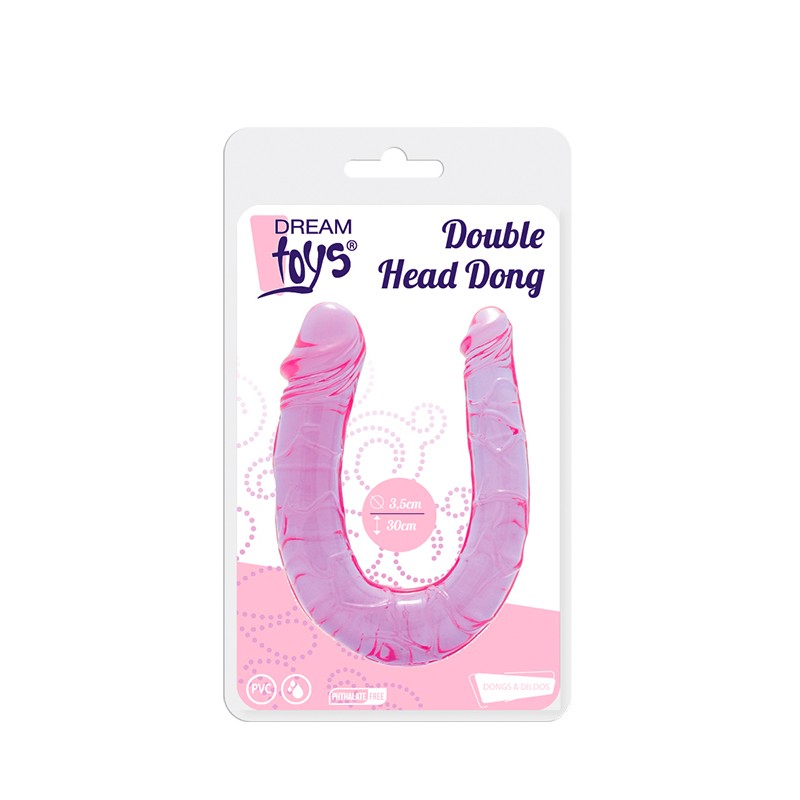 Silikonowe dildo dwie końcówki elastyczne 30cm