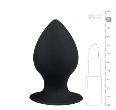 Duży okrągły korek analny plug z przyssawką 10cm Duży okrągły korek analny plug z przyssawką 10cm