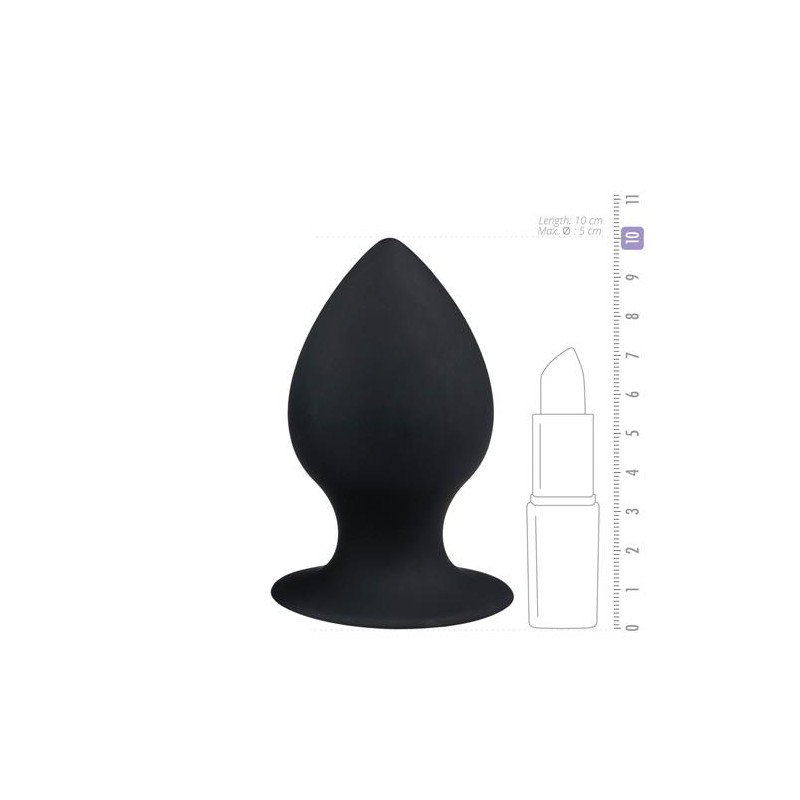 Duży okrągły korek analny plug z przyssawką 10cm Duży okrągły korek analny plug z przyssawką 10cm