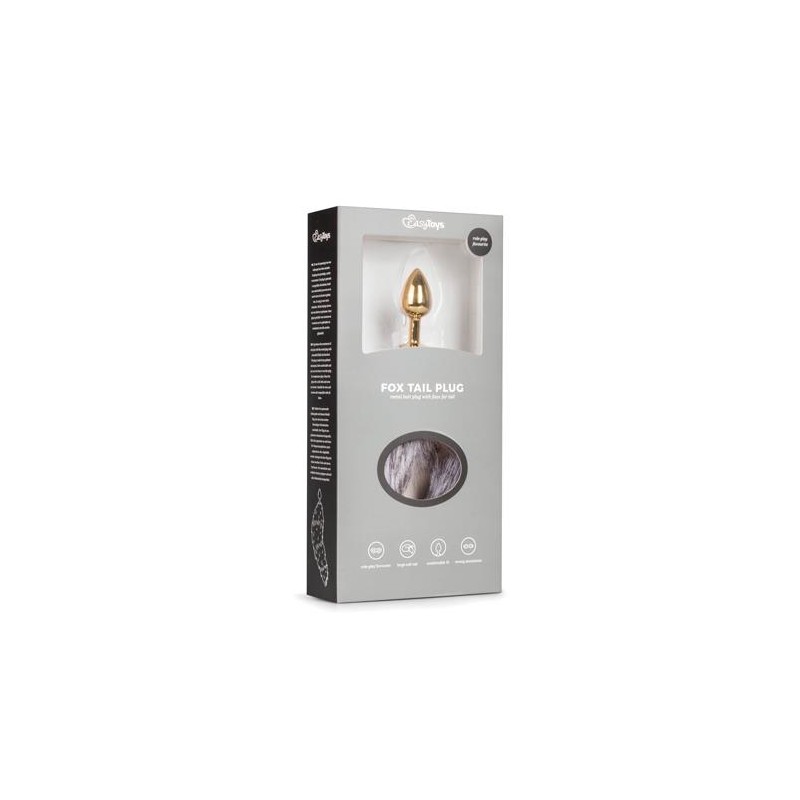 Korek analny lisi ogon plug z futerkiem metalowy Korek analny lisi ogon plug z futerkiem metalowy