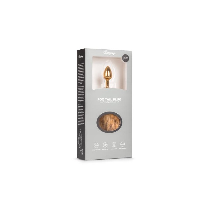 Korek analny lisi ogon plug z futerkiem metalowy Korek analny lisi ogon plug z futerkiem metalowy