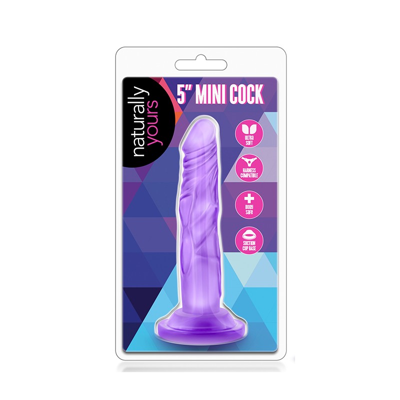 Dildo-naturally yours 5inch mini cock purple