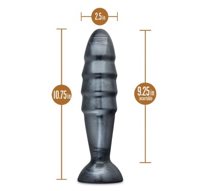 Czarny gruby silikonowy plug zatyczka korek analny