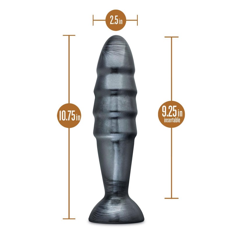 Czarny gruby silikonowy plug zatyczka korek analny