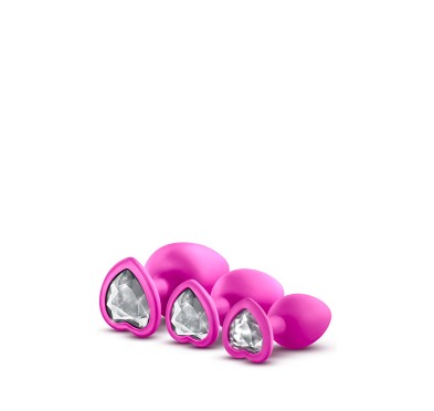 Zestaw różowych korków zatyczka analna z brylantem