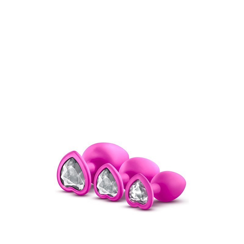 Zestaw różowych korków zatyczka analna z brylantem