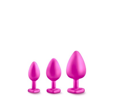 Zestaw różowych korków zatyczka analna z brylantem