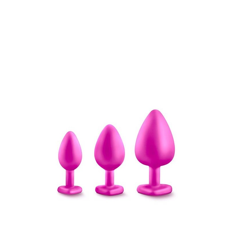 Zestaw różowych korków zatyczka analna z brylantem