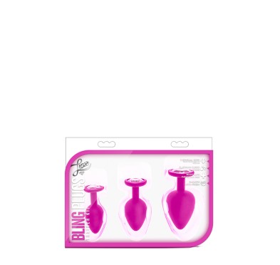 Zestaw różowych korków zatyczka analna z brylantem