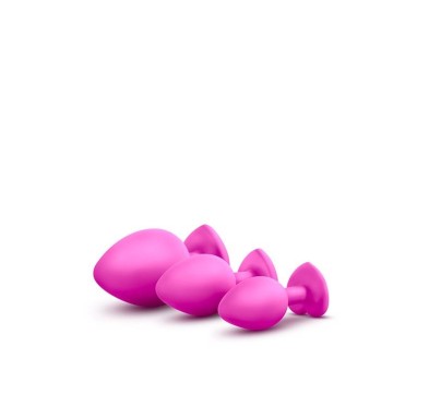 Zestaw różowych korków zatyczka analna z brylantem