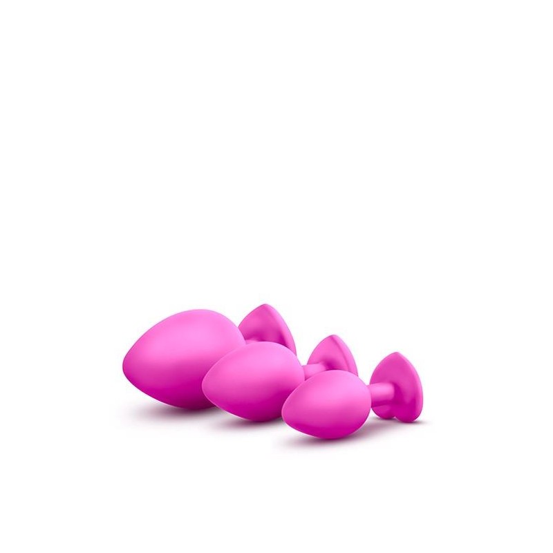 Zestaw różowych korków zatyczka analna z brylantem