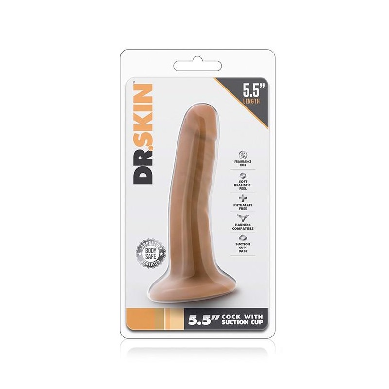Dildo-DR. SKIN 5.5INCH COCK WITH SUCTION CUP