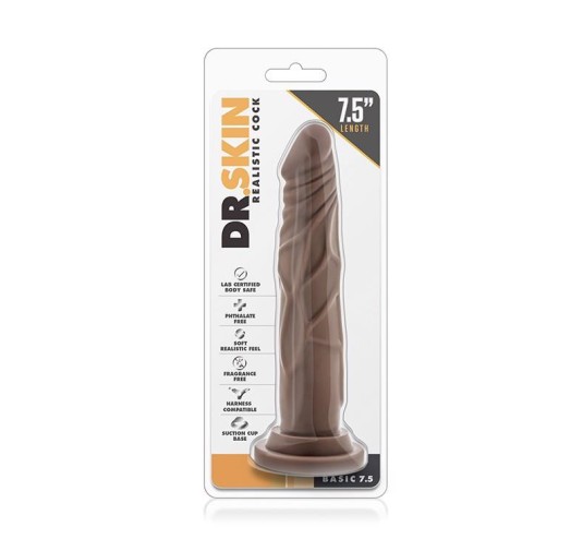 Dildo-dr. skin realistic cock 7.5 chocolate