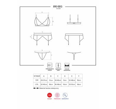 Biustonosz pas stringi sex komplet 810-seg-2 s/m Biustonosz pas stringi sex komplet 810-seg-2 s/m
