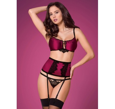 Erotyczny komplet stanik pas stringi obsessive s/m Erotyczny komplet stanik pas stringi obsessive s/m