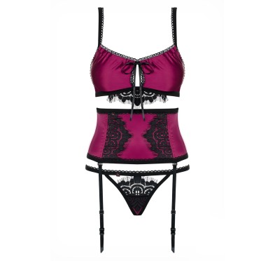 Erotyczny komplet stanik pas stringi obsessive s/m Erotyczny komplet stanik pas stringi obsessive s/m