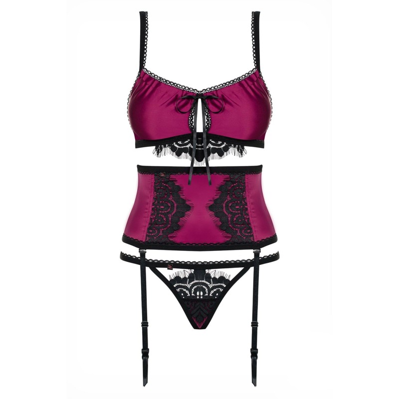 Erotyczny komplet stanik pas stringi obsessive s/m Erotyczny komplet stanik pas stringi obsessive s/m