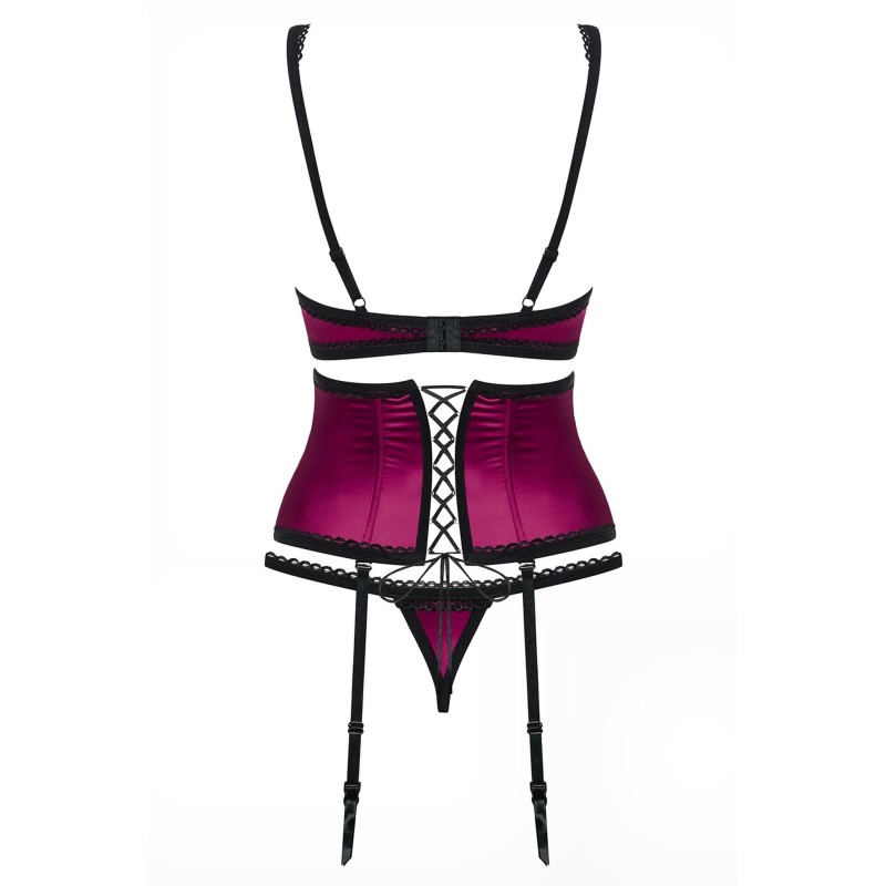 Erotyczny komplet stanik pas stringi obsessive s/m Erotyczny komplet stanik pas stringi obsessive s/m