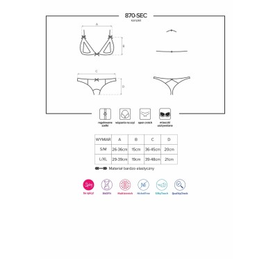 Sex komlet otwarte stringi stanik obsessive l/xl Sex komlet otwarte stringi stanik obsessive l/xl
