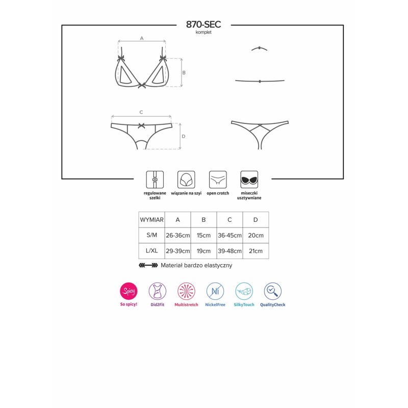Sex komlet otwarte stringi stanik obsessive l/xl Sex komlet otwarte stringi stanik obsessive l/xl