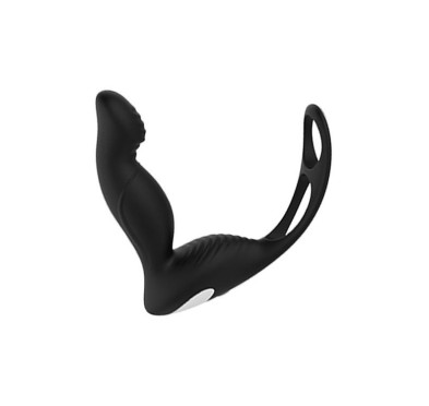 Czarny gładki silikonowy masażer prostaty Czarny gładki silikonowy masażer prostaty