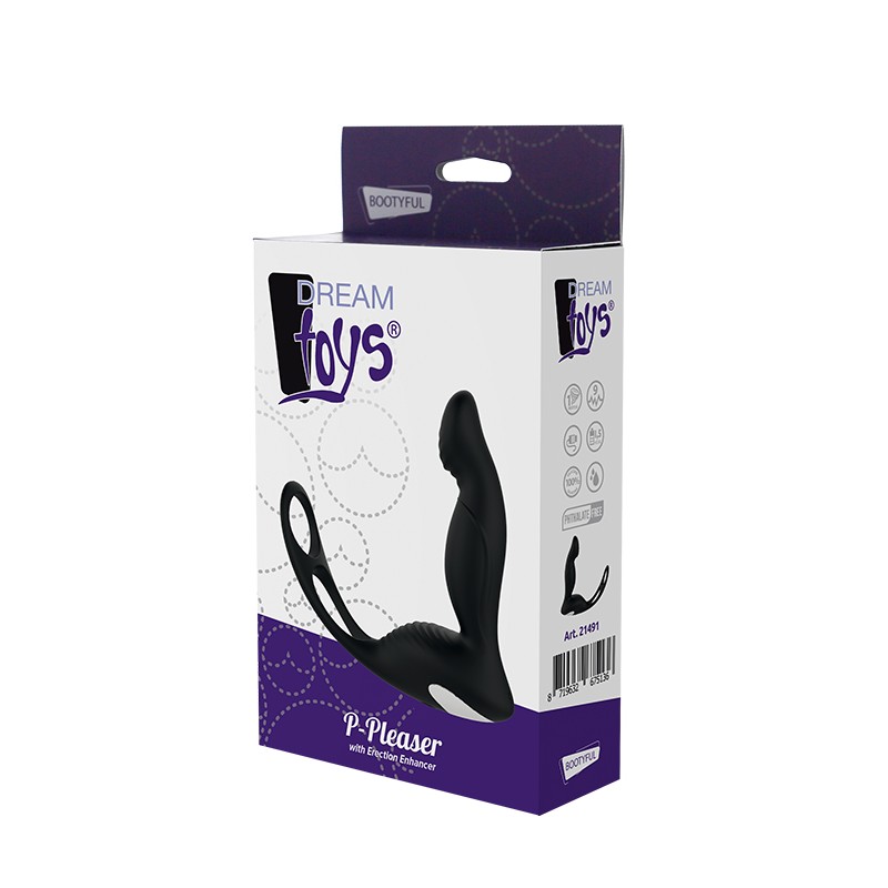 Czarny gładki silikonowy masażer prostaty Czarny gładki silikonowy masażer prostaty