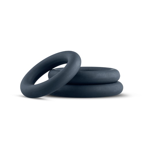 3-Piece Cock Ring Set - Grey