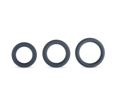 3-Piece Cock Ring Set - Grey