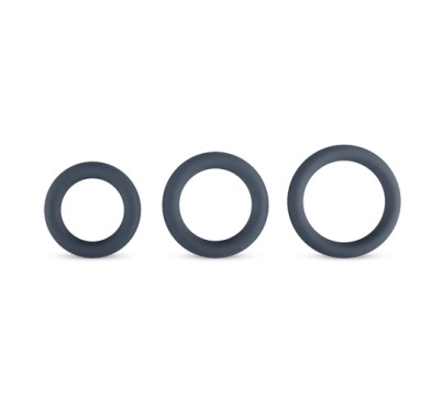 3-Piece Cock Ring Set - Grey