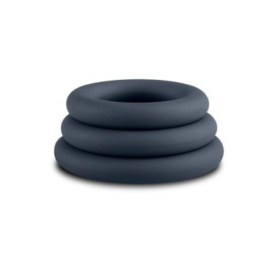 3-Piece Cock Ring Set - Grey