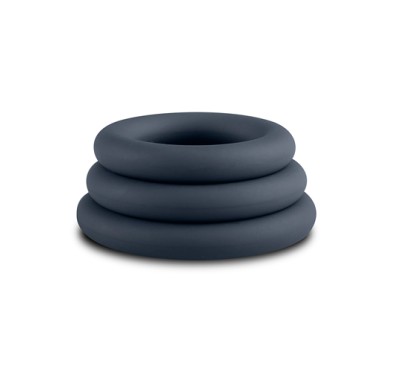 3-Piece Cock Ring Set - Grey