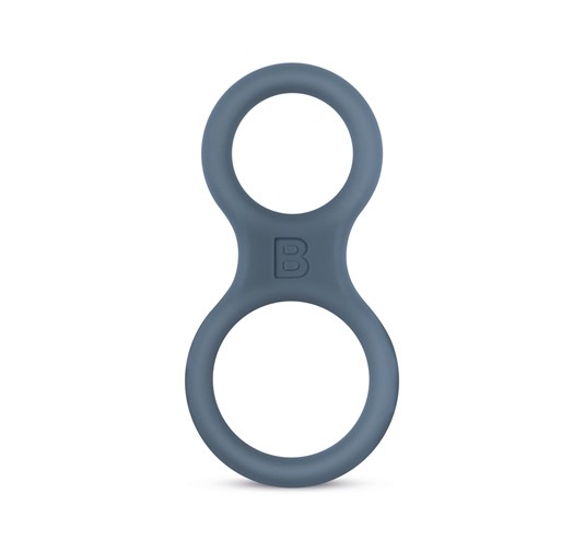 Boners Silicone Cock Ring And Ball Stretcher - Grey