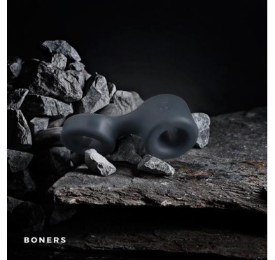 Boners Cock Ring And Ball Stretcher - Grey