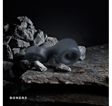 Boners Cock Ring And Ball Stretcher - Grey