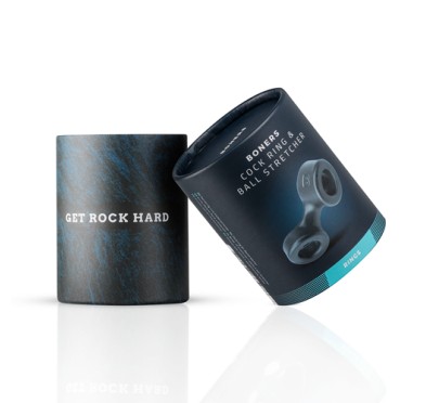 Boners Cock Ring And Ball Stretcher - Grey