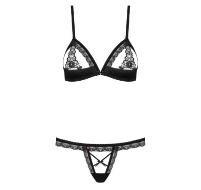 Rozcięte stringi stanik komplet sex obsessive l/xl