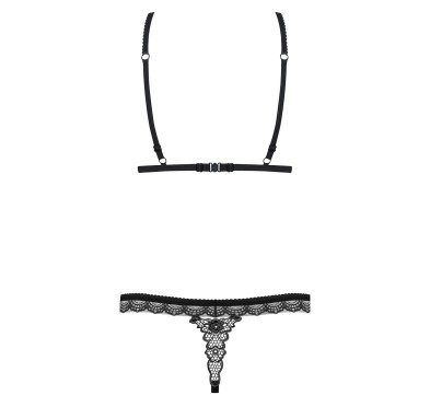 Rozcięte stringi stanik komplet sex obsessive l/xl