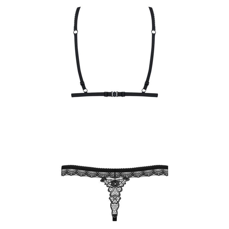 Rozcięte stringi stanik komplet sex obsessive l/xl