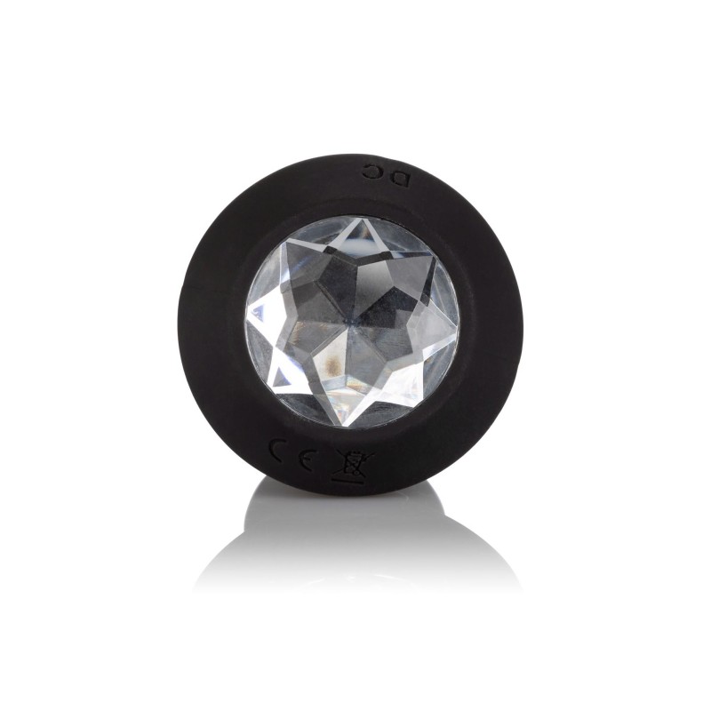 czarny wibrujący korek analny zatyczka z diamentem czarny wibrujący korek analny zatyczka z diamentem