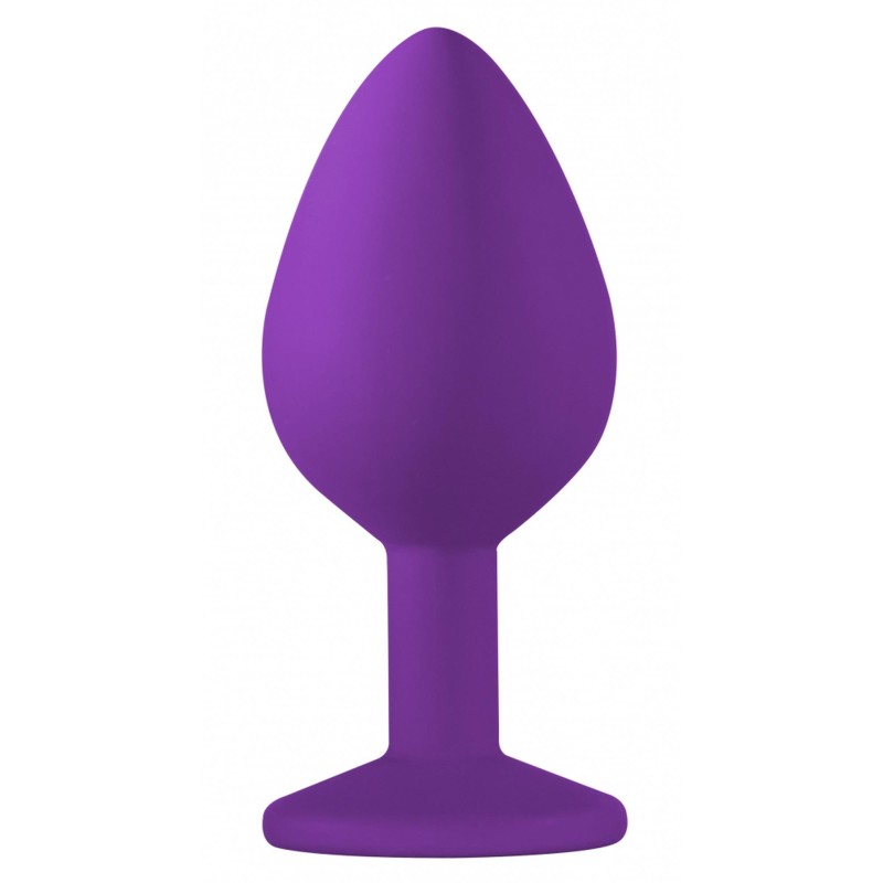 Wtyczka analna korek silikonowy z kryształem 8cm Wtyczka analna korek silikonowy z kryształem 8cm