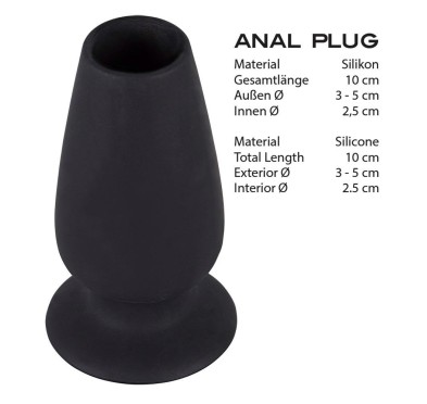 Otwarty korek analny plug tunel sex zatyczka 10cm