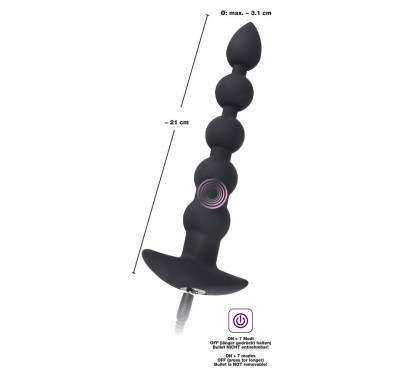 Wibrujące koraliki kulki analne sonda 7trybów 21cm Wibrujące koraliki kulki analne sonda 7trybów 21cm