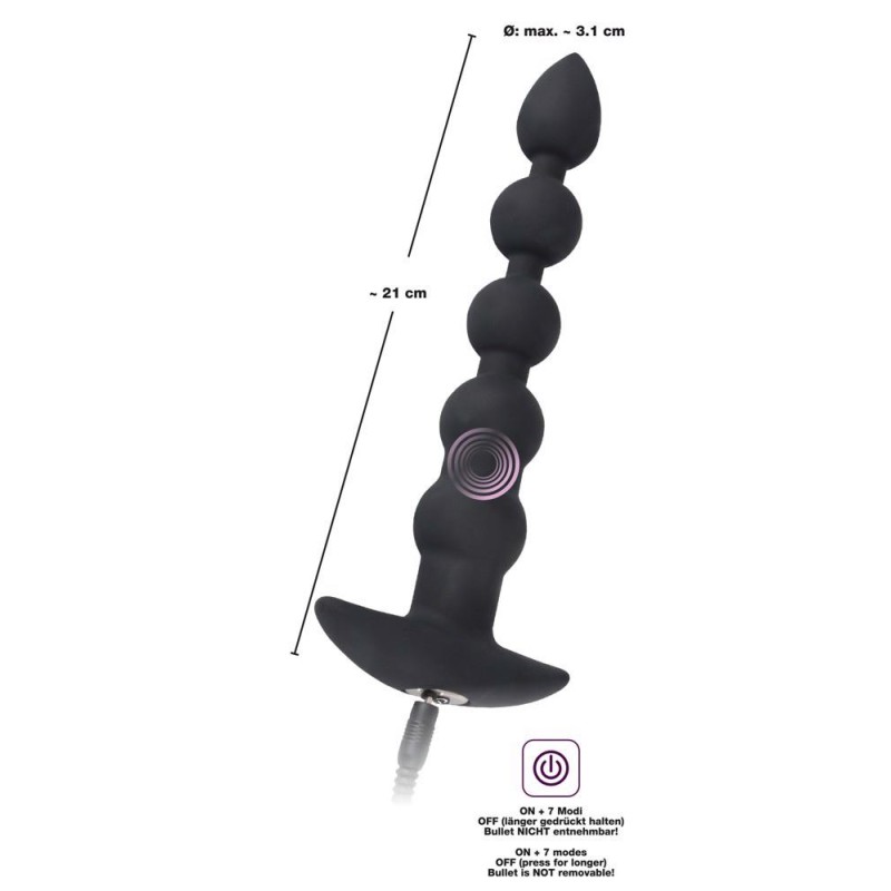 Wibrujące koraliki kulki analne sonda 7trybów 21cm Wibrujące koraliki kulki analne sonda 7trybów 21cm