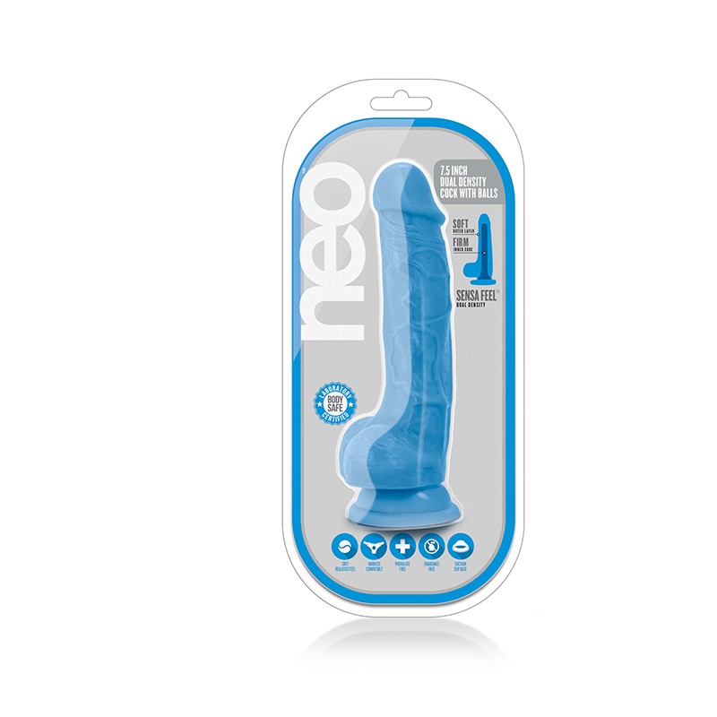 Neo 7.5inch dual density cock w. balls